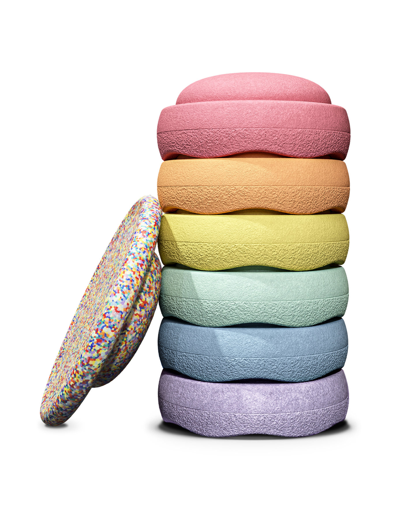 Stapelstein Original Rainbow rinkinys su balansine lenta pastelinės spalvos
