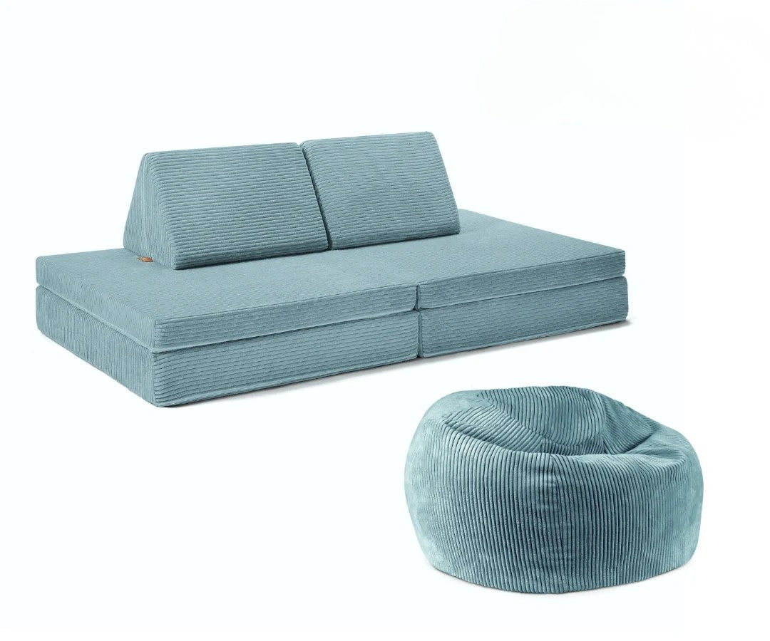 FUNZY Poilsio rinkinys – žaidimų sofa + sėdmaišis vaikams