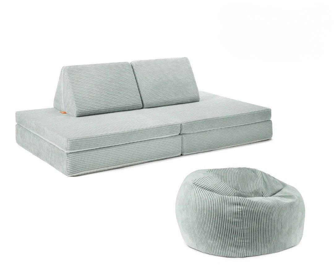 FUNZY Poilsio rinkinys – žaidimų sofa + sėdmaišis vaikams