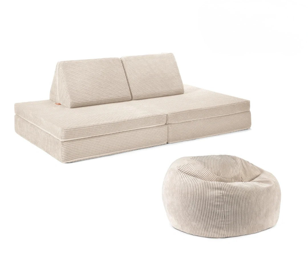 FUNZY Poilsio rinkinys – žaidimų sofa + sėdmaišis vaikams