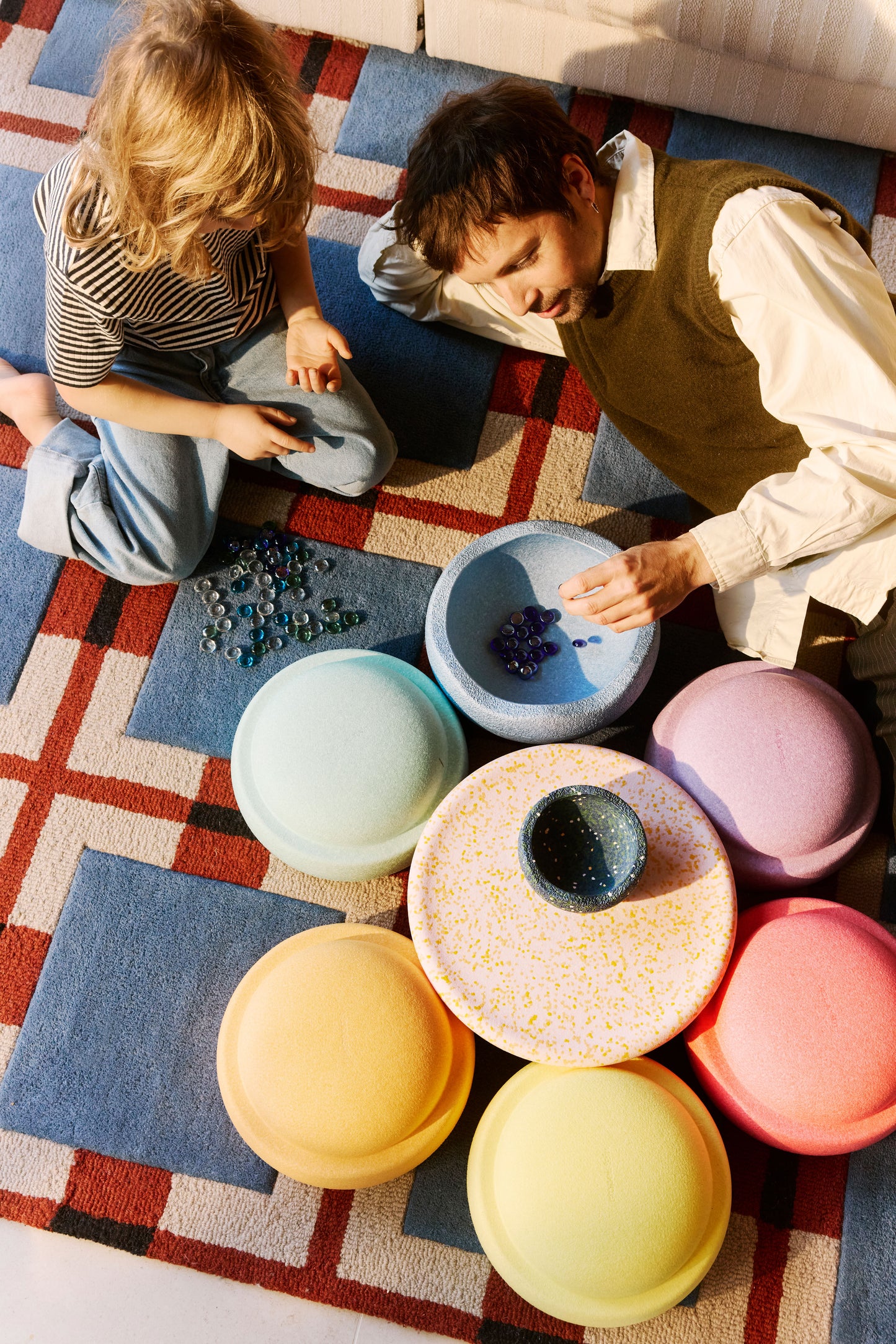 Stapelstein Spring Rainbow rinkinys - Stapelstein Mini dovanu