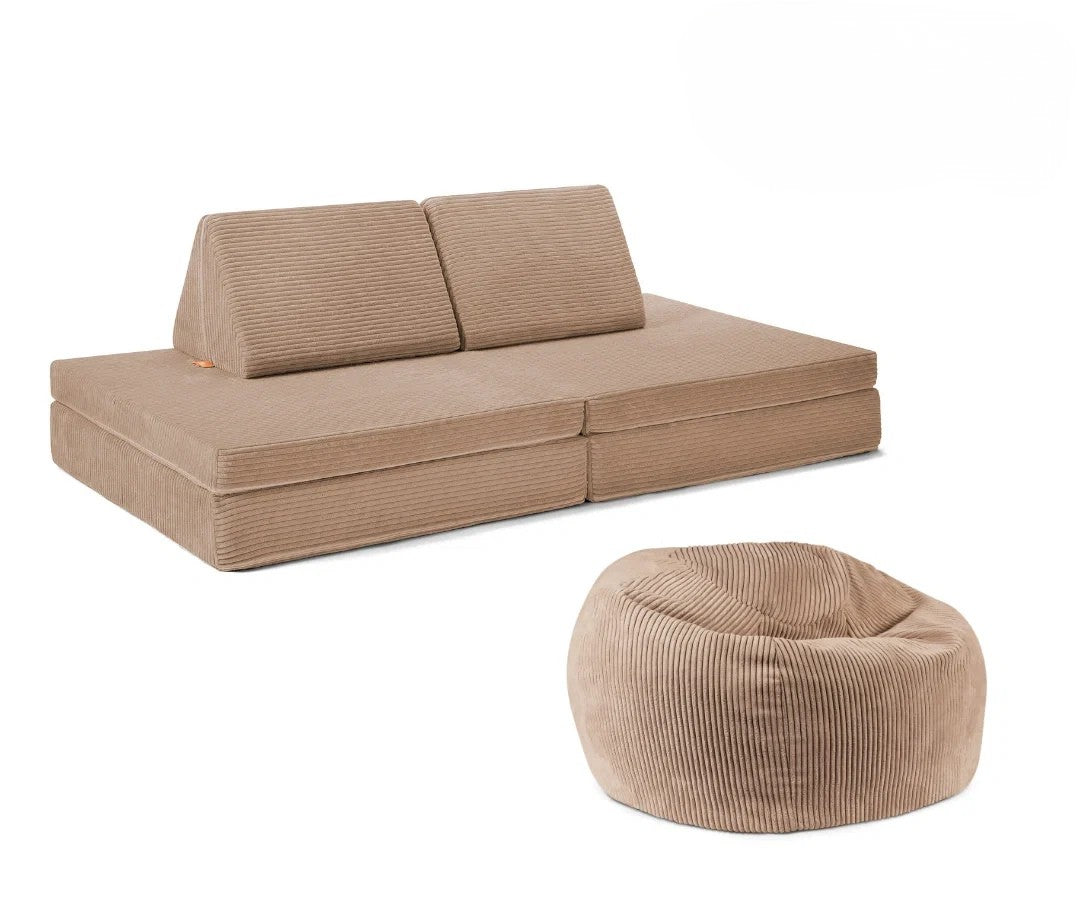 FUNZY Poilsio rinkinys – žaidimų sofa + sėdmaišis vaikams
